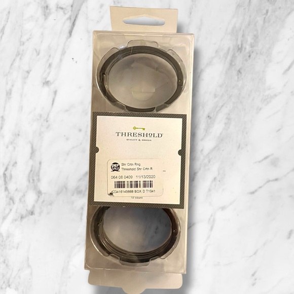 Threshold Other - Threshold Black Shower Curtain Rings Set of 12 Metal Dark Antique Finish